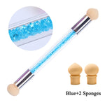 1pcs Gel Polish Color Gradient Nail Brush Pen Dual Sponge