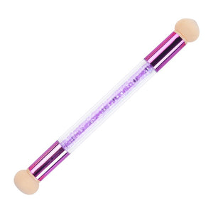 1pcs Gel Polish Color Gradient Nail Brush Pen Dual Sponge