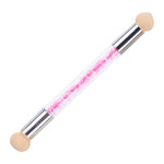 1pcs Gel Polish Color Gradient Nail Brush Pen Dual Sponge