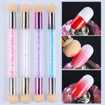 1pcs Gel Polish Color Gradient Nail Brush Pen Dual Sponge