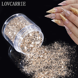 NEW 10g Champagne Gold Glitter Nail Powder