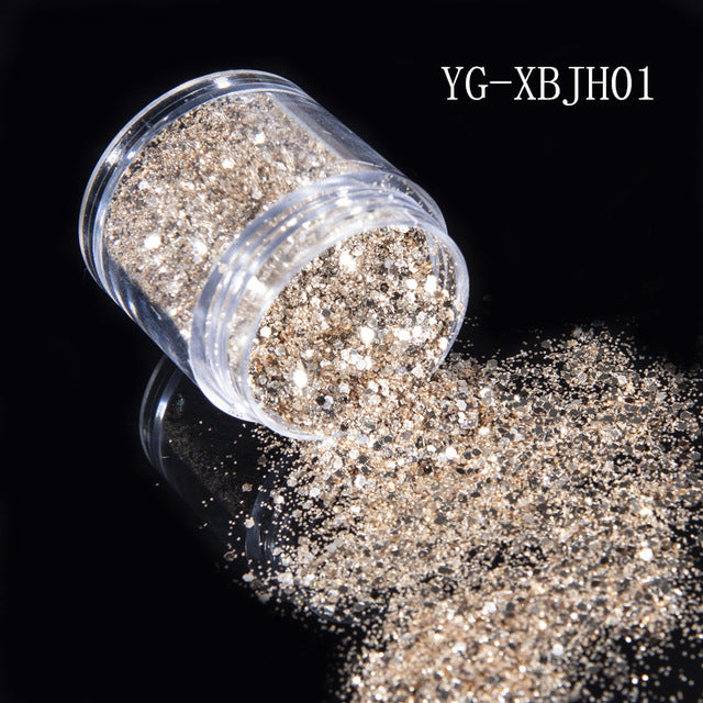 NEW 10g Champagne Gold Glitter Nail Powder