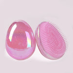 Anti Static Salon Egg Shape Glitter BlingBling Massage Hairbrush