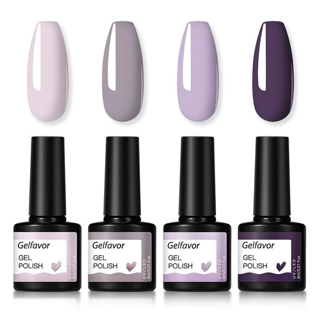 Gelfavor Gel Nail Polish Set Hybrid Varnishes 4/6Pcs