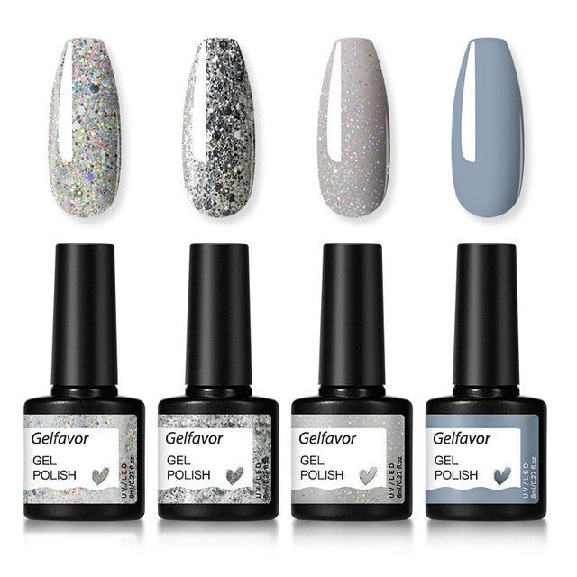 Gelfavor Gel Nail Polish Set Hybrid Varnishes 4/6Pcs