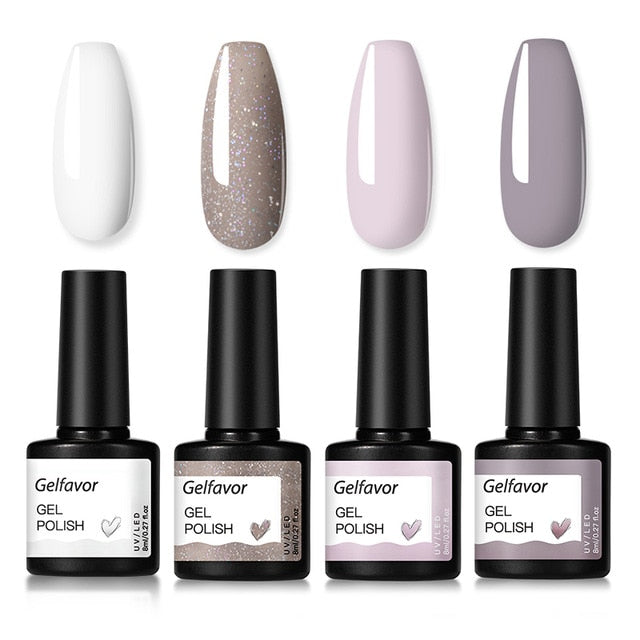 Gelfavor Gel Nail Polish Set Hybrid Varnishes 4/6Pcs