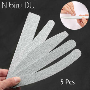 5 pcs/lot Sandpaper Nail File Lime 100/180 Double Side Sanding