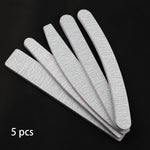 5 pcs/lot Sandpaper Nail File Lime 100/180 Double Side Sanding