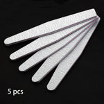 5 pcs/lot Sandpaper Nail File Lime 100/180 Double Side Sanding