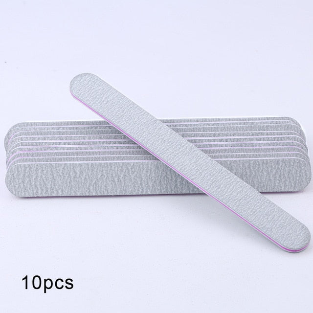 5 pcs/lot Sandpaper Nail File Lime 100/180 Double Side Sanding