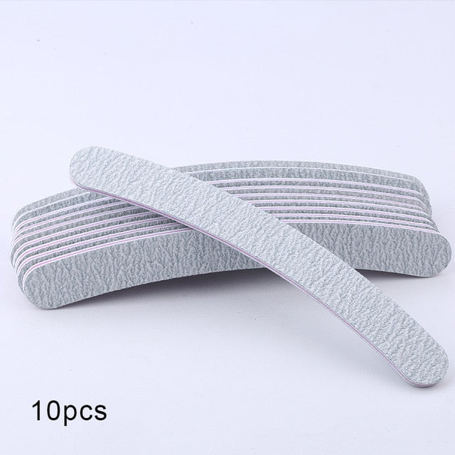 5 pcs/lot Sandpaper Nail File Lime 100/180 Double Side Sanding