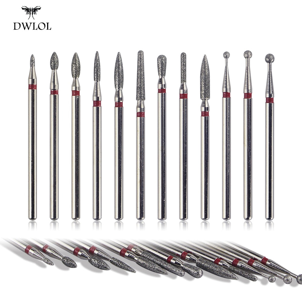 12 shapes Diamond Nail Drill Milling