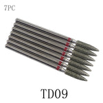 12 shapes Diamond Nail Drill Milling